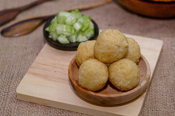 pempek palembang Close up photo