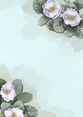 flower and leaf watercolor background