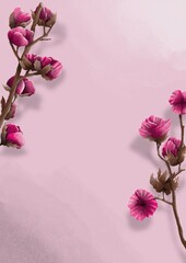 Red roses watercolor background