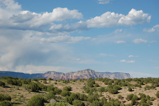 The beautiful scenery of the desert landscape from the outskirts of Sedona, Arizona.