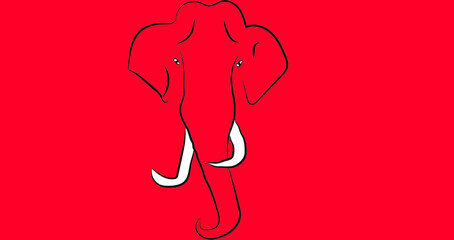 Vector Art Elephant