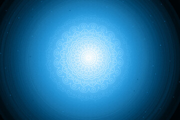 blue mandala concept abstract background