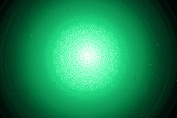 green mandala concept abstract background