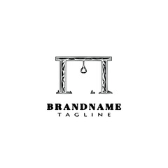 gallows logo cartoon icon design template black isolated vector illustration