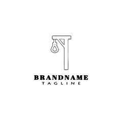 gallows logo cartoon icon design template black isolated vector illustration