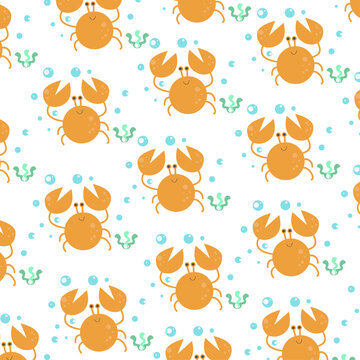 Vector illustration of elegant pattern with cute leaves and animals