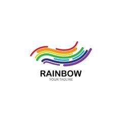 Rainbow icon logo vector template