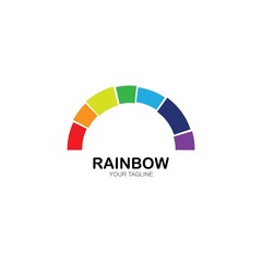 Rainbow icon logo vector template
