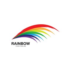 Rainbow icon logo vector template