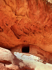 Incredible cliff side Anasazi look out ruins at sunset, in the Bears Ears wilderness area of Southern Utah.  
