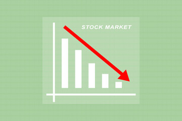 2d rendering Stock market online business concept. business Graph
