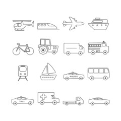 Transport line icon. vector illustration