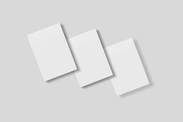 Fototapeta premium Blank paper for mockup. 3D Render. 