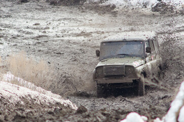 Obraz premium off-road car racing