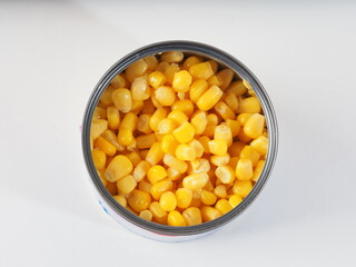 canned  sweet corn brand globe tin can