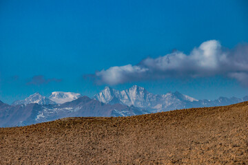 landscape with blue sky