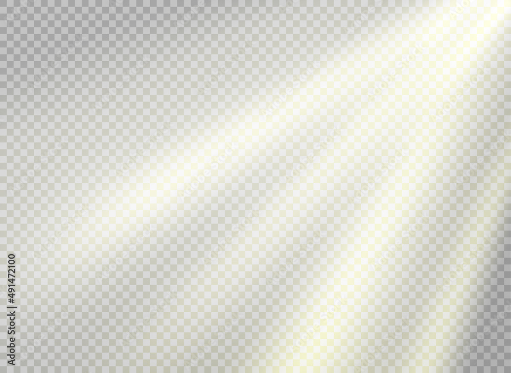 Poster Sun rays effect. Vector template with transparent background
