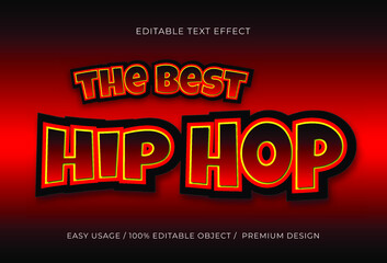 hip hop text effect with graphic style 