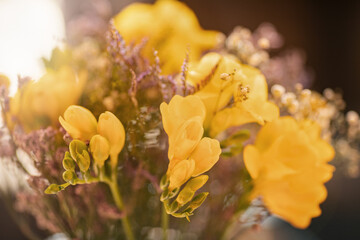 Bouquet with fresias.