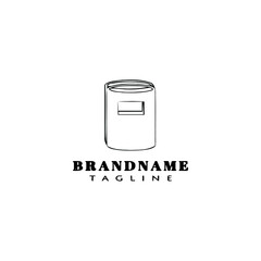 waste basket cartoon logo icon design vector illustration