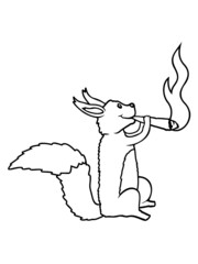 Weed Kiffendes Eichhörnchen 
