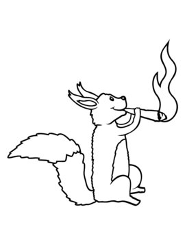 Weed Kiffendes Eichh&ouml;rnchen 
