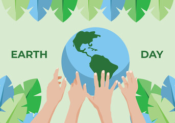 Flat illustration earth day.
