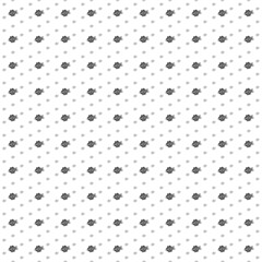 Square seamless background pattern from geometric shapes are different sizes and opacity. The pattern is evenly filled with black digital tech symbols. Vector illustration on white background