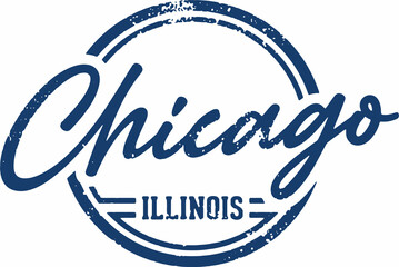 Chicago Illinois USA Vintage Style Stamp - 491478399