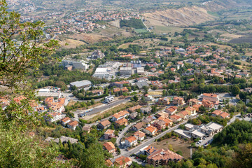 Fototapeta na wymiar Aerial view of San Marino
