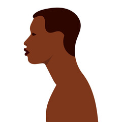 african man design in flat style, isolated, vector