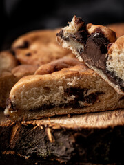 Chocolate Babka bread, chocolate swirl bread, brioche filled with chocolate