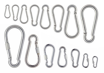 Set stainless steel carabiner oval. Group. Quick link connector rigging hardware heavy duty...