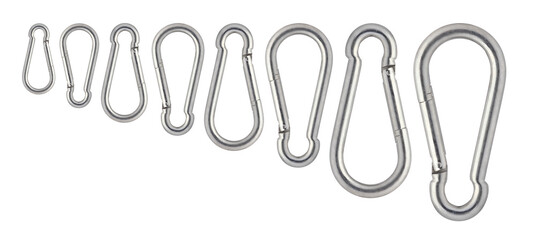 Set stainless steel carabiner oval. Group. Quick link connector rigging hardware heavy duty...