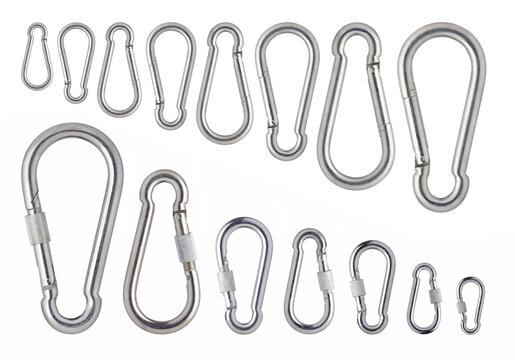 Set stainless steel carabiner oval. Group. Quick link connector rigging hardware heavy duty stainless. Screwlock quick link lock. Ring hook chain rope connector buckle locked hook.