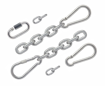 Set stainless steel carabiner oval. Quick link connector rigging hardware heavy duty stainless. Screwlock quick link lock. Ring hook chain rope connector buckle locked hook. Short-link welded chain.