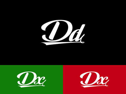 Colorful DD Letter logo, Signature dd dd logo icon vector icon design for creative business