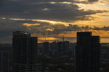 Toronto downtown sunset 