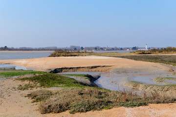 Estuary of the orne river in Normandy coast