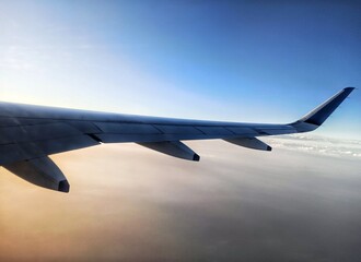 Hues of the sky from an airplane window