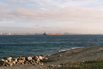 Cargo ship.