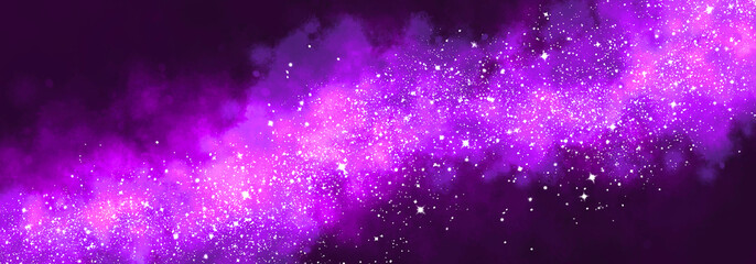 Space background with realistic nebula and lots of shining stars. Infinite universe and starry night. Colorful cosmos with stardust and the Milky Way. 