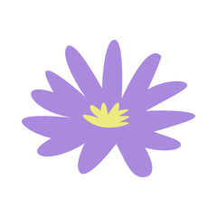 purple lotus flower simple shape, lotus graphic