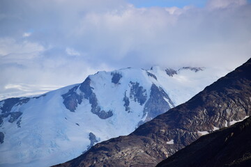 snow covered mountains