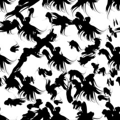 Seamless repeating brushstroke pattern design