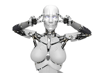 amazing robot is looking at you