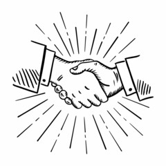Vector illustration of a handshake