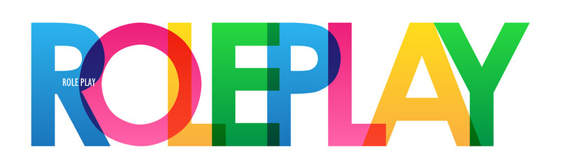 ROLE PLAY colorful vector typography banner - 491494120