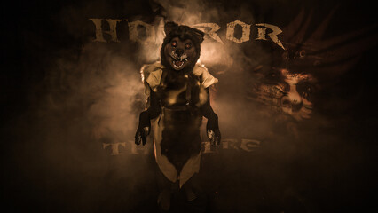Fototapeta na wymiar halloween wolf costume, werewolf