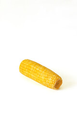 Fresh corn on white background, clipping path 